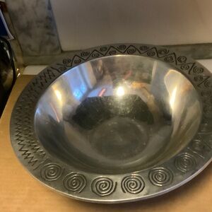 Decorative Silver Bowl with Spiral Design Wilton Armetale